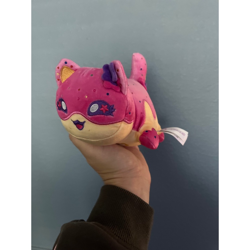 Aphmau Pink‎ Cat Plush Stuffed Animal Sparkle Kawaii Cute Toy